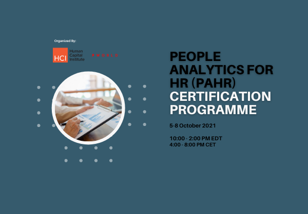 People Analytics for HR (PAHR) Certification October 2021