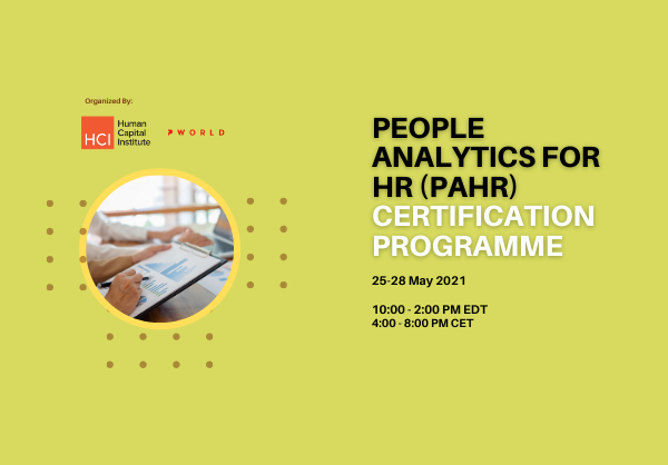 People Analytics for HR (PAHR) Certification May 2021