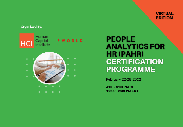 People Analytics for HR (PAHR) Certification February 2022