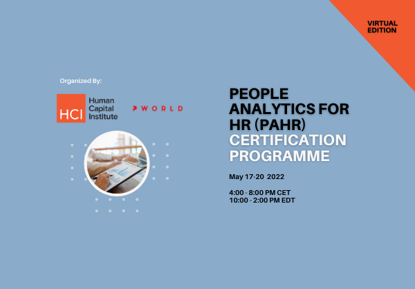 People Analytics for HR (PAHR) Certification May 2022