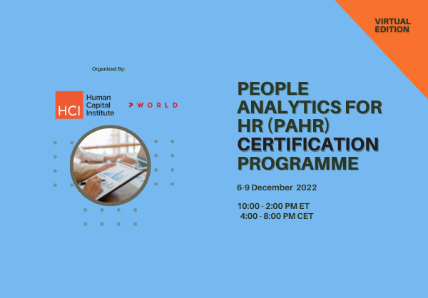 People Analytics for HR (PAHR) Certification December 2022